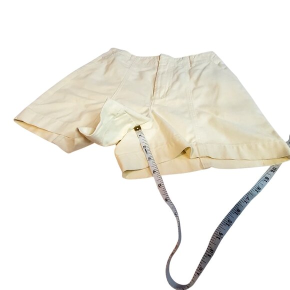 Universal Thread Womens Cream High-Waisted Cotton Blend Shorts Size 2Casual Wear - Picture 8 of 11